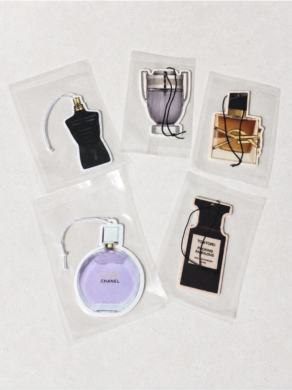 Set of 5 Designer Perfume Car Air Fresheners Set 2 New Sealed